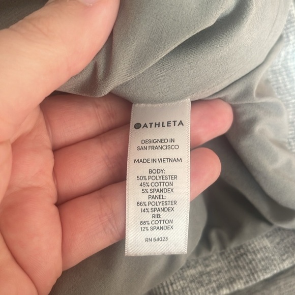 Athleta Fitted Victory Hoodie in Gray Full Zip Sweatshirt Womens Size Medium - Picture 8 of 10